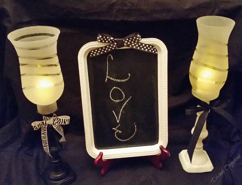 Black and White Set Thrifted 8-15-2015 w-candles PM