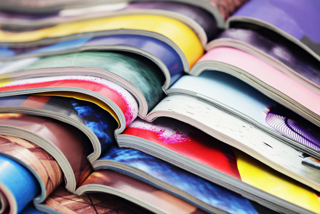 stack of magazines - information