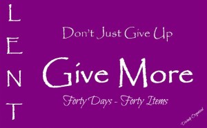 Lent - Give More - Divinely Organized