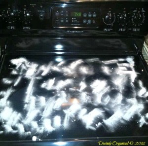 Cooktop with Baking Soda and Vinegar Mixture